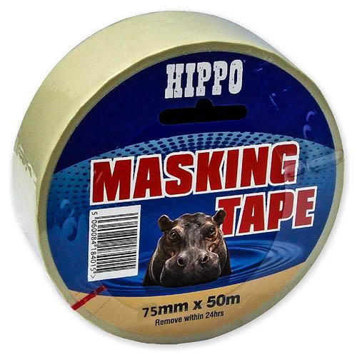 75MMX50M HIPPO BEIGE MASKING TAPE Image 1