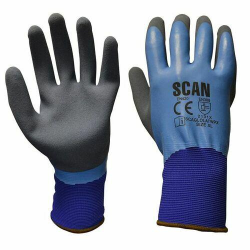 SIZE 9 SCAN DOUBLE DIPPED WATERPROOF LATEX GLOVES Image 1
