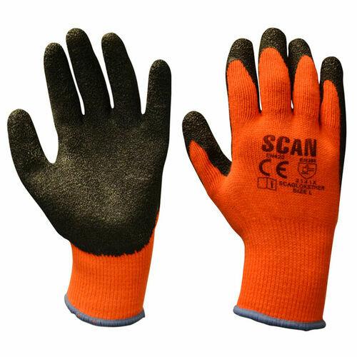 ORANGE/BLACK KNITSHELL THERMAL GLOVES SCAN Image 1
