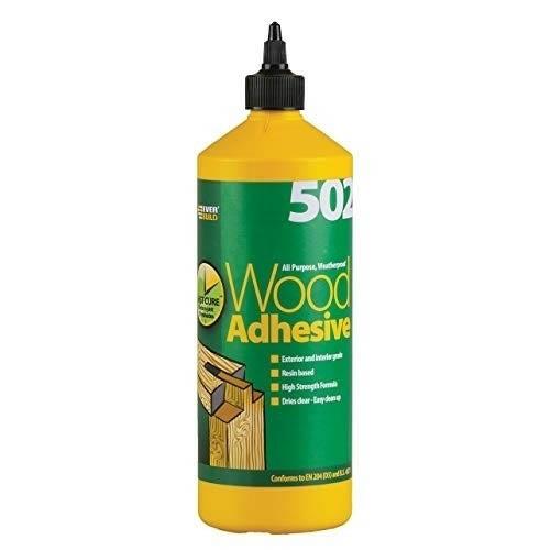 502 1LT ALL PURPOSE WEATHERPROOF WOOD ADHESIVE EVERBUILD Image 1