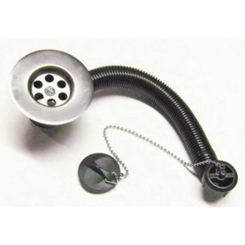 1.1/2" PLASTIC BODY SINK COMBINATION WASTE AND OVERFLOW WITH POLY PLUG Image 1