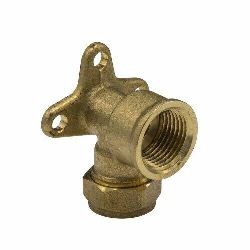 Compression Wallplate Elbow (15mm x 1/2")