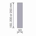 150X50MM FLAT TOP EDGING  CHARCON Image 1