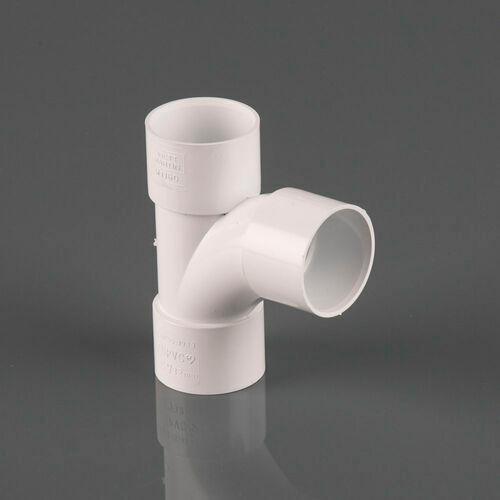 W2160W 40MM 92.5DEG WASTE WHITE SOLVENT WELD SWEPT TEE BRETT MARTIN Image 1