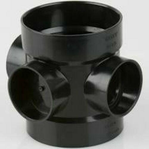 BS425B 110MM BLACK DOUBLE SOLVENT WELD SHORT BOSS PIPE BRETT Image 1