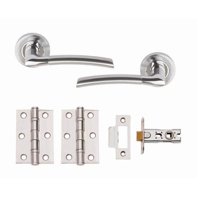 UNION Plus Privacy Door Pack with Dual Finish Handles, 3" 2BB Hinges