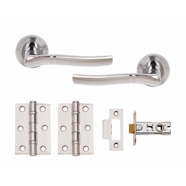 UNION Mode Boxed Door Pack with Dual Finish Handles, 3" 2BB Hinges & Latch