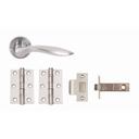 Open Privacy Door Pack - Polished Stainless Steel / Satin Chrome Dual Finish Image 1