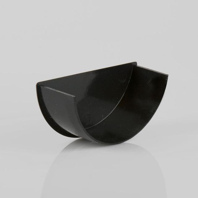 Brett Martin Black Half Round Internal Stop End (112 x 65mm)