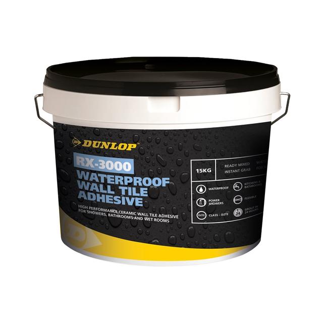 Dunlop RX-3000 Waterproof Wall Tile Adhesive (15kg)