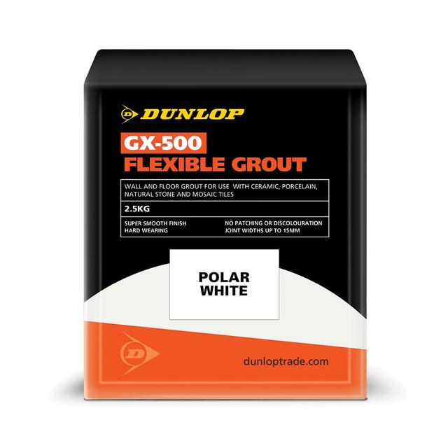 Dunlop Polar White GX-500 Flexible Grout (2.5kg)