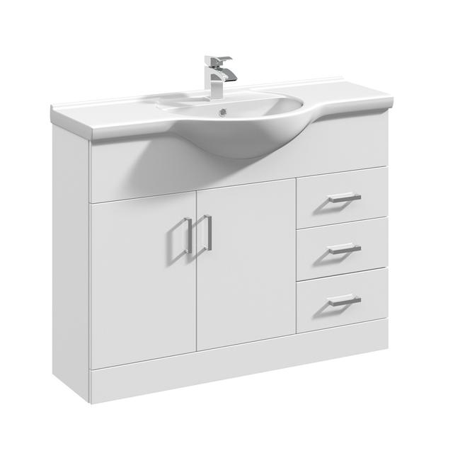 Fresssh New Helena 2 Door 3 Drawer Vanity Unit - Requires Basin (1050mm)