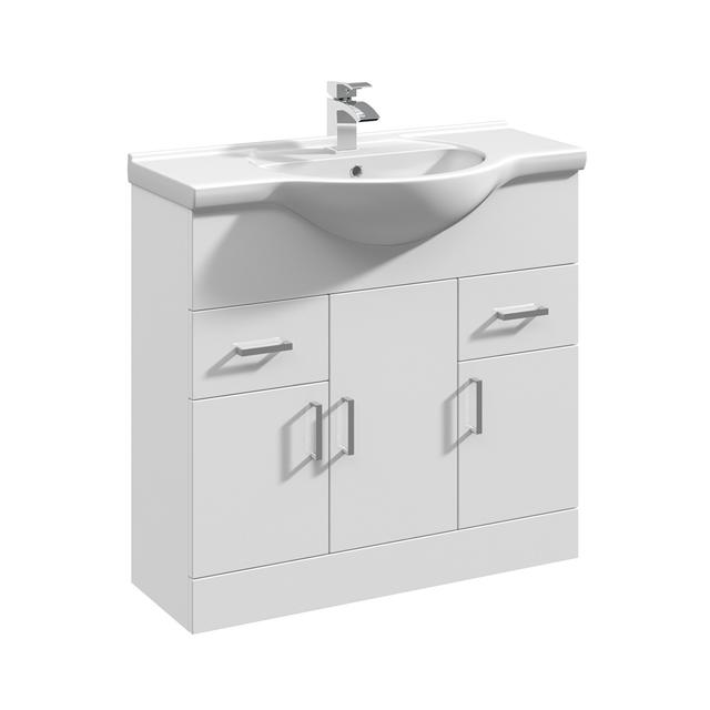 Fresssh New Helena 3 Door 2 Drawer Vanity Unit - Requires Basin (850mm)