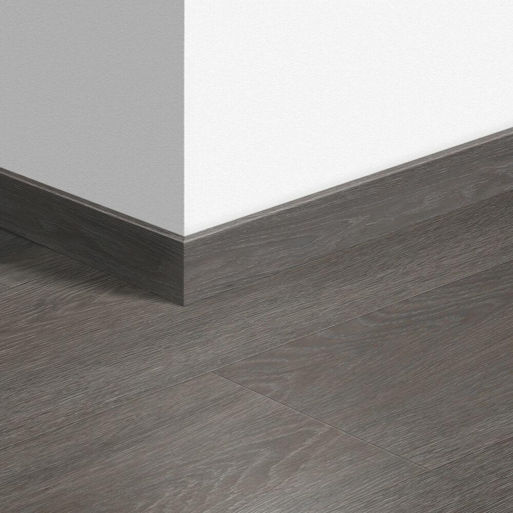 58X12mm 2400mm Quickstep Vinyl Silk Oak Dark Grey Skirting Image 5