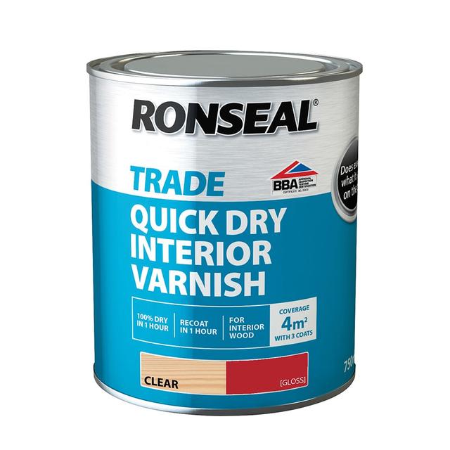 Ronseal Trade Clear Gloss Quick Dry Interior Varnish (2.5L)