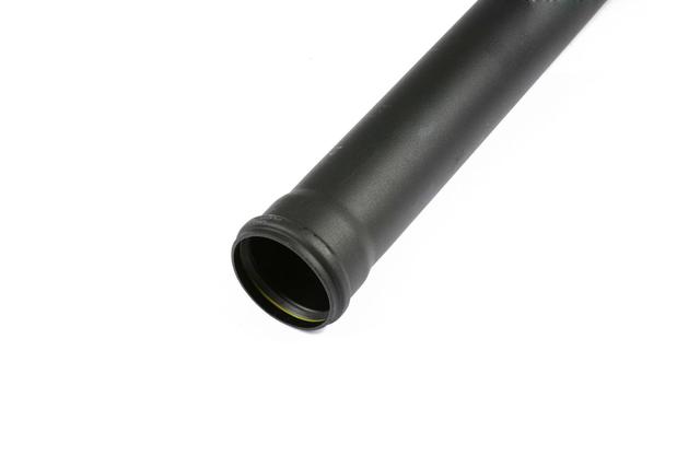 Brett Martin Push-Fit PVC Cast Iron Style Black Single Socket Downpipe (110mm 2.5m)