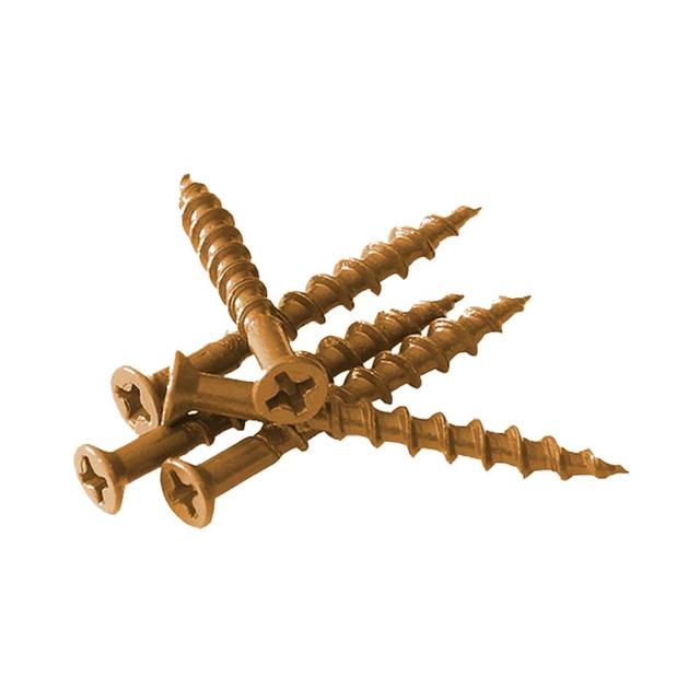 Bison Batten Cladding Oak Colour Screw Bag of 100 (M4 x 35mm)