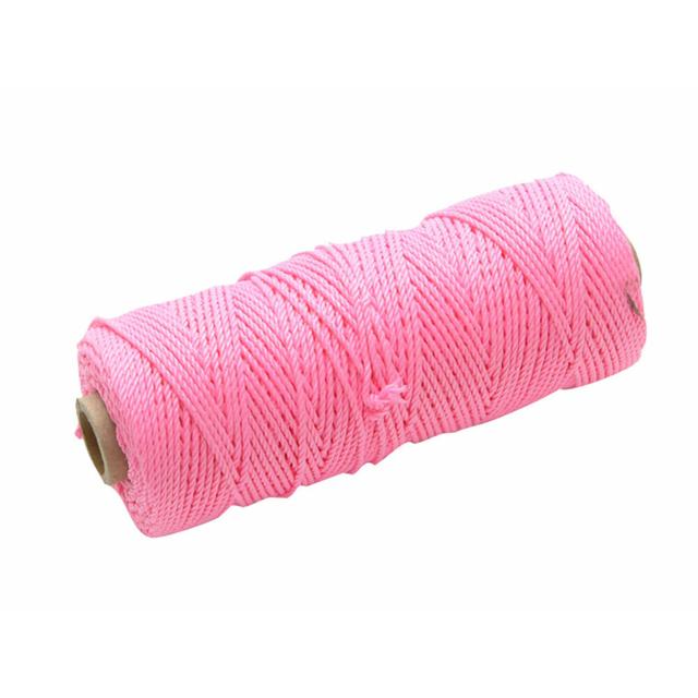 Faithfull Pink Hi-Vis Nylon Brick Line (105m) FAIBLHVP