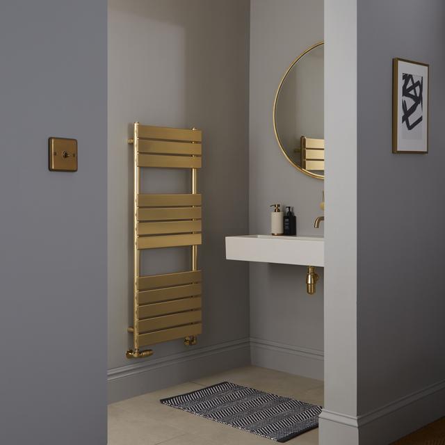 Kartell K-RAD Malibu Brushed Brass Designer Rail (1200 x 500mm)