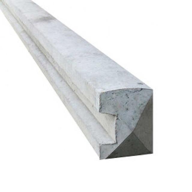 Supreme Concrete Wet Cast Slotted Concrete End Fence Post (125 x 100mm 7'9")